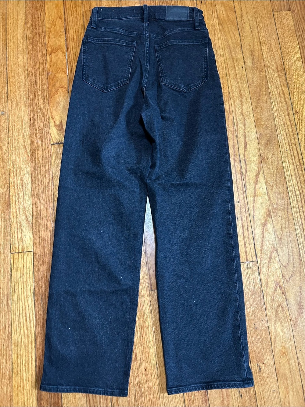 MADEWELL Women's Size 25 Washed Black Perfect Vintage High Rise Wide Leg Jeans - Picture 8 of 9